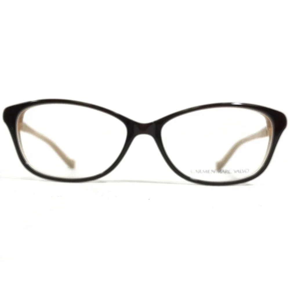 Carmen Marc Valvo Eyeglasses Frames Ariana Truffle Gold Brown Nude 53-15-135